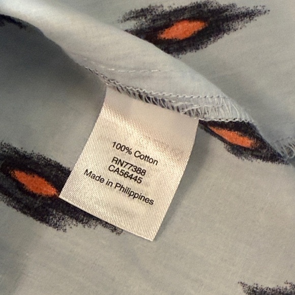 J. Crew Light Blue Off-Shoulder Dress with Black and Orange Accents size XXS - Picture 5 of 6